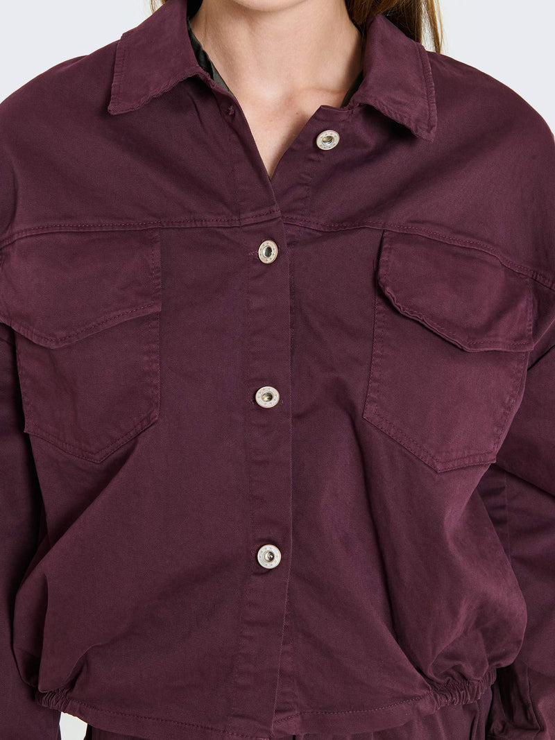 Giacca cropped in cotone