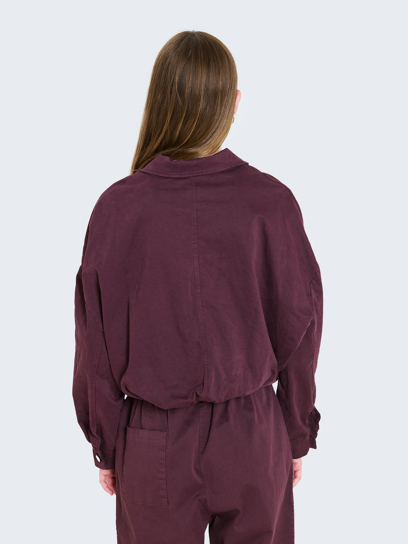 Giacca cropped in cotone