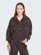 Giacca cropped in cotone