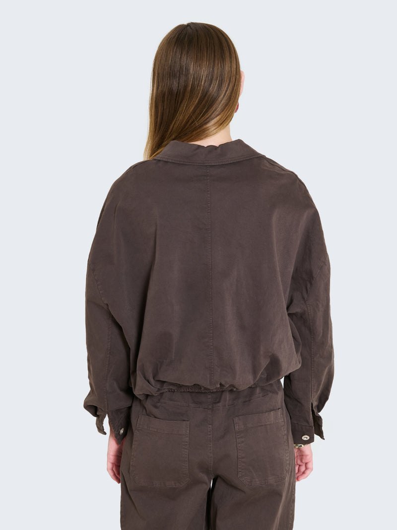 Giacca cropped in cotone