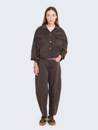 Giacca cropped in cotone