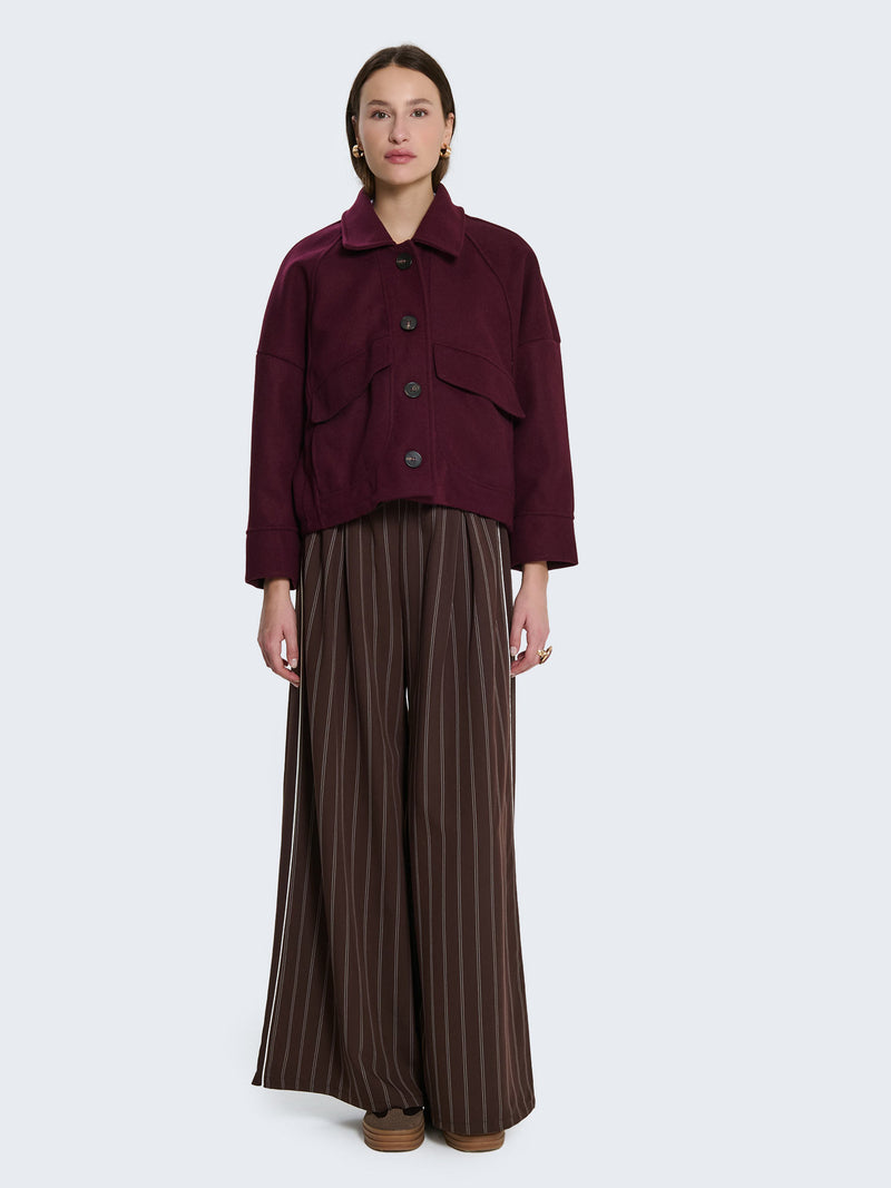 Pantaloni culotte gessati