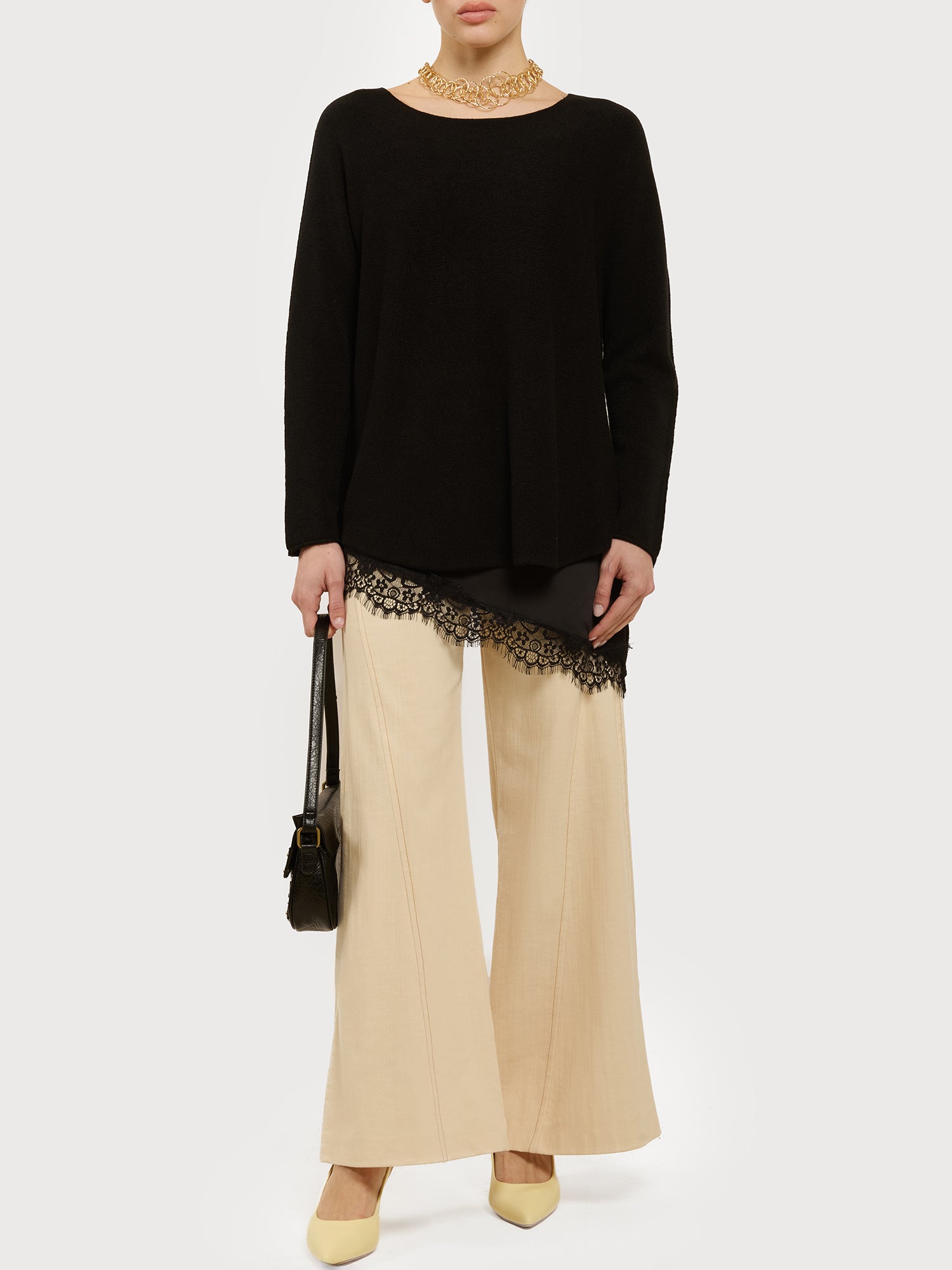 Maglia con collo a barca