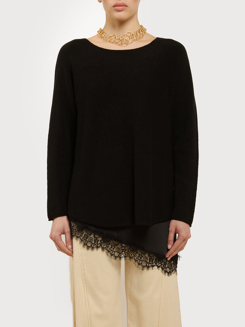 Maglia con collo a barca