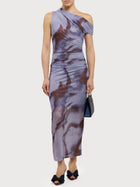 Abito midi in tulle tie-dye