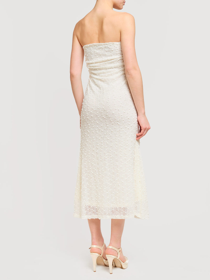 Abito midi in pizzo