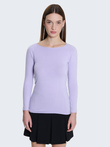 Maglia con scollo a barca