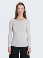 Maglia con scollo a barca