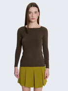 Maglia con scollo a barca