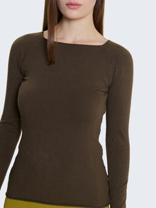 Maglia con scollo a barca