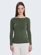 Maglia con scollo a barca