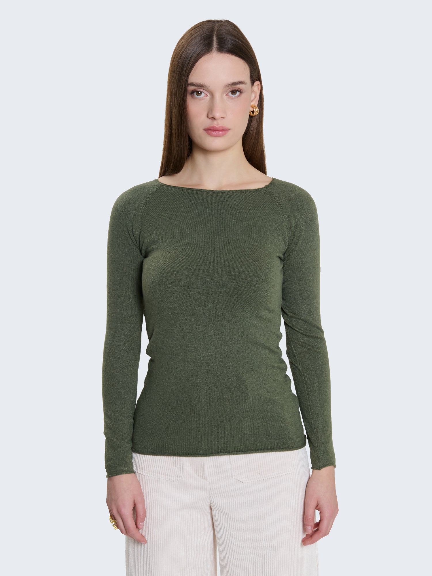 Maglia con scollo a barca