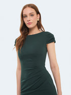 Abito midi drappeggiato