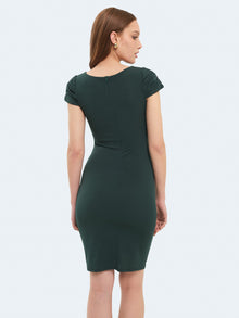 Abito midi drappeggiato