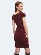 Abito midi drappeggiato