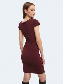 Abito midi drappeggiato