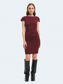 Abito midi drappeggiato