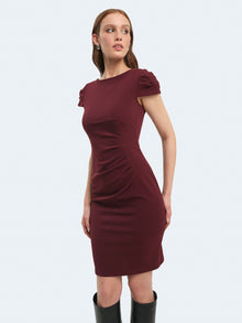 Abito midi drappeggiato