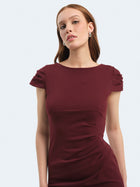 Abito midi drappeggiato