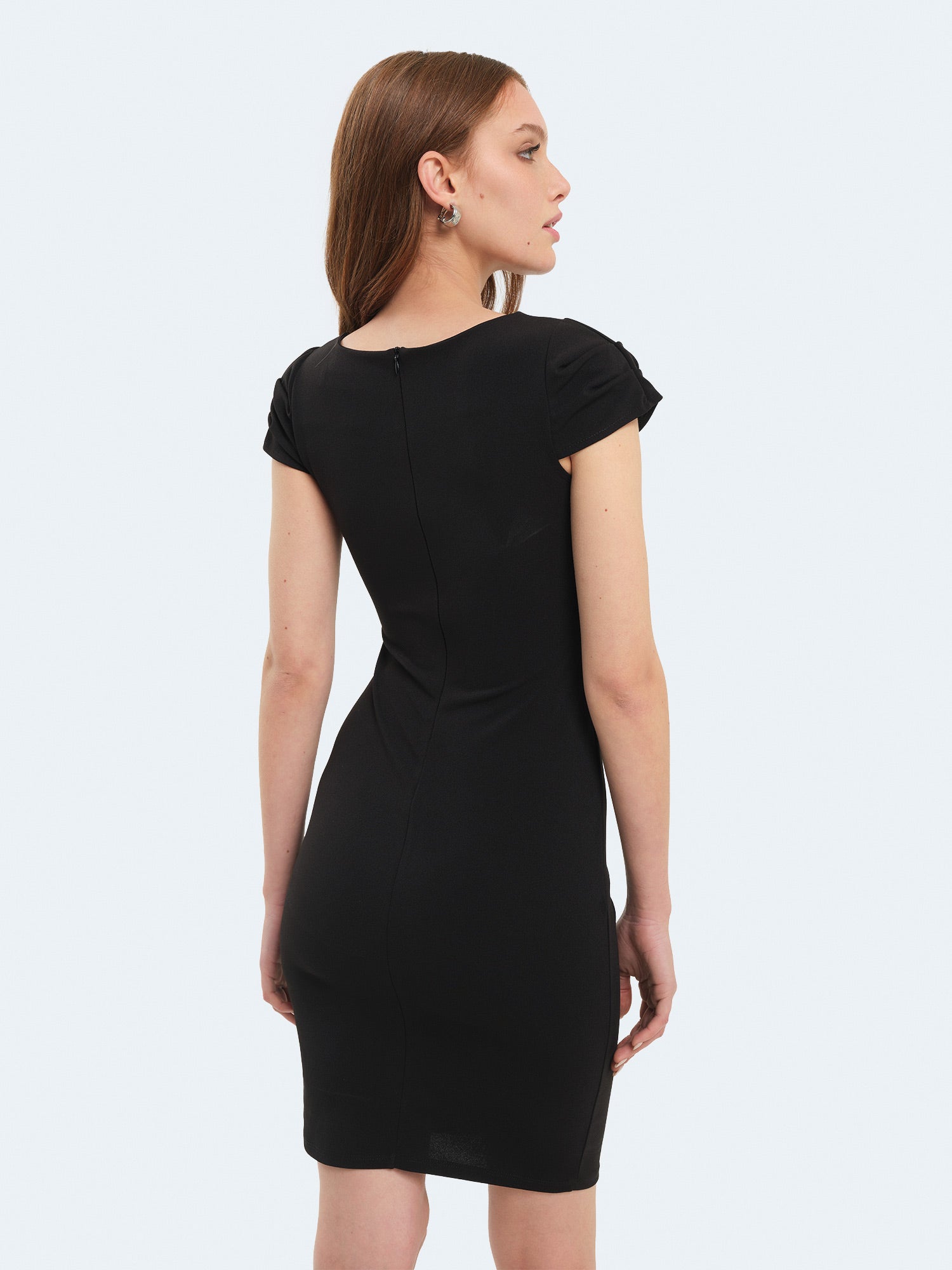 Abito midi drappeggiato