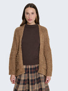 Cardigan intrecciato bouclé