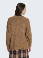 Cardigan intrecciato bouclé