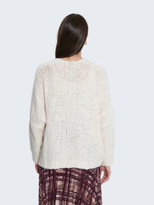 Cardigan intrecciato bouclé