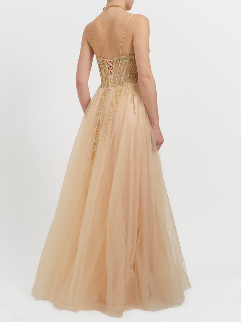 Abito princess con strass