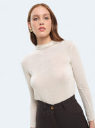 Maglia a collo alto in misto cashmere