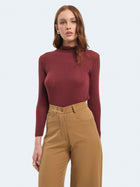 Maglia a collo alto in misto cashmere