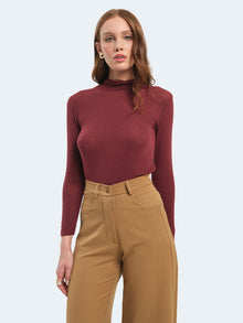 Maglia a collo alto in misto cashmere