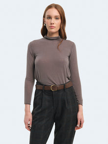 Maglia a collo alto in misto cashmere