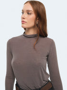 Maglia a collo alto in misto cashmere