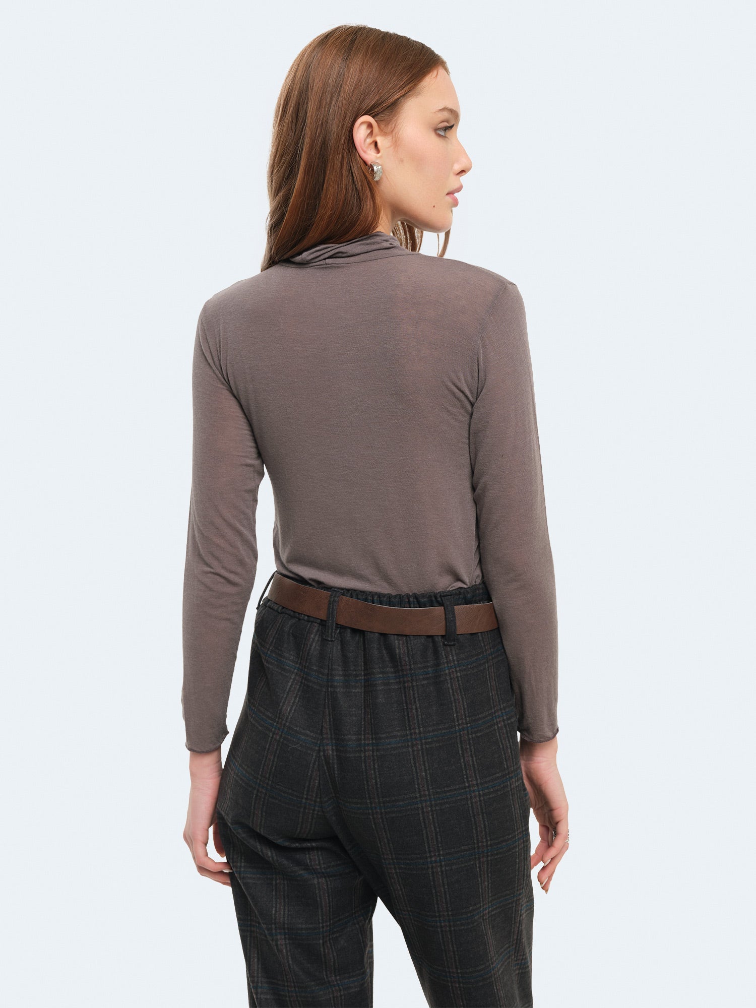 Maglia a collo alto in misto cashmere