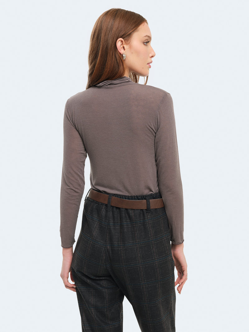 Maglia a collo alto in misto cashmere