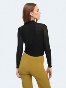 Maglia a collo alto in misto cashmere