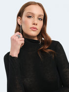 Maglia a collo alto in misto cashmere