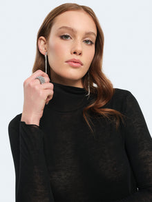 Maglia a collo alto in misto cashmere