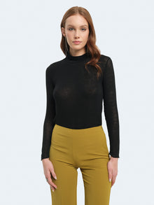 Maglia a collo alto in misto cashmere