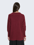 Cardigan lungo con bottoni e rever