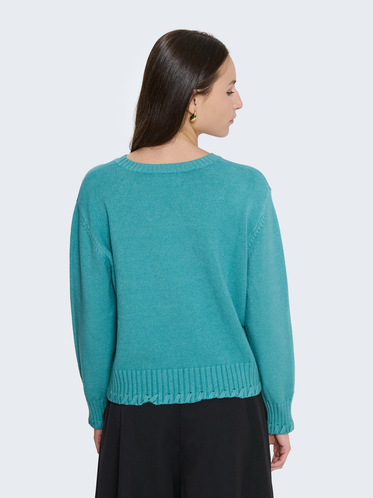 Maglia girocollo con dettaglio cucitura