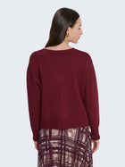 Maglia girocollo con dettaglio cucitura