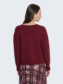 Maglia girocollo con dettaglio cucitura