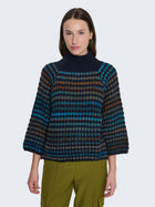 Maglione fantasia con maniche a campana