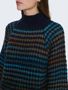 Maglione fantasia con maniche a campana