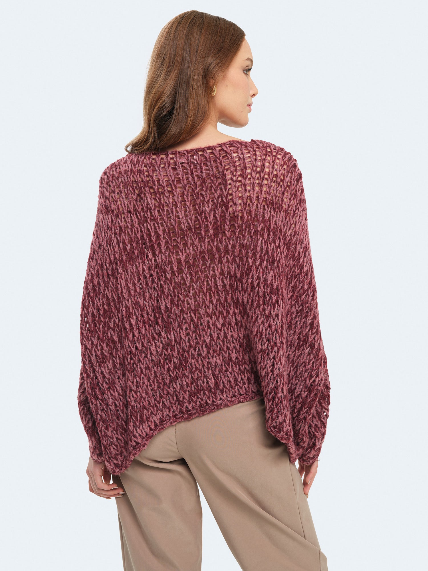 Maglione over intrecciato