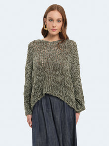 Maglione over intrecciato