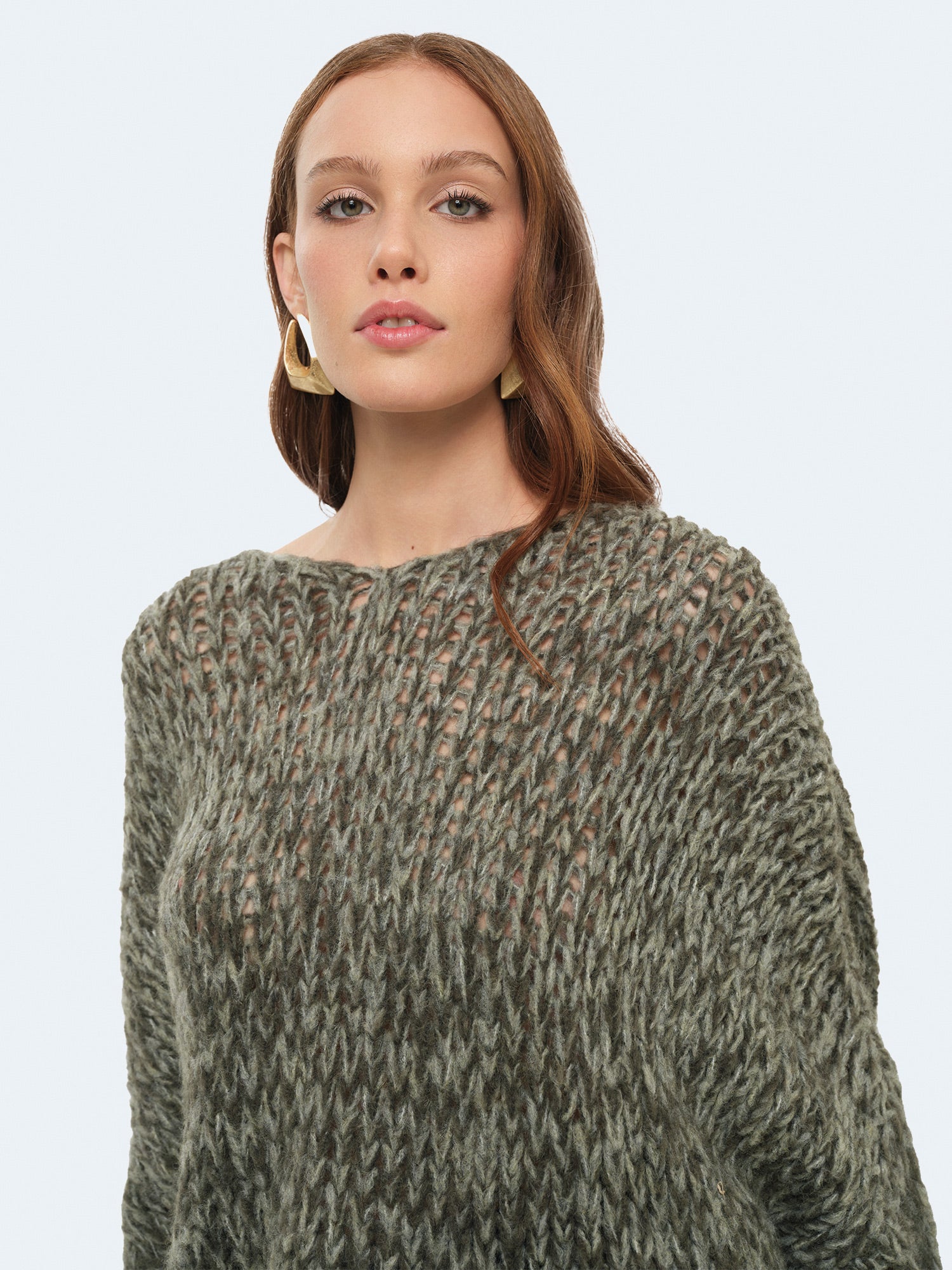 Maglione over intrecciato