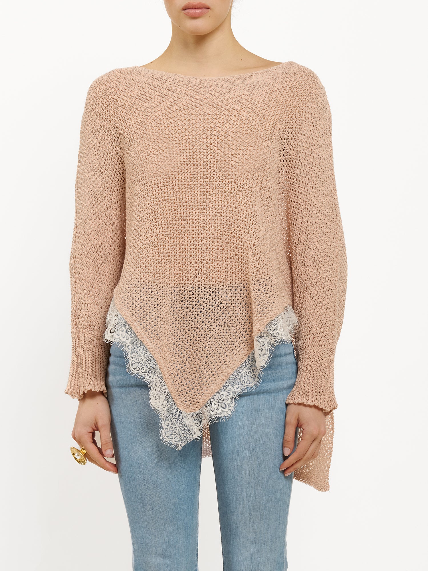 Maglia con inserti in pizzo