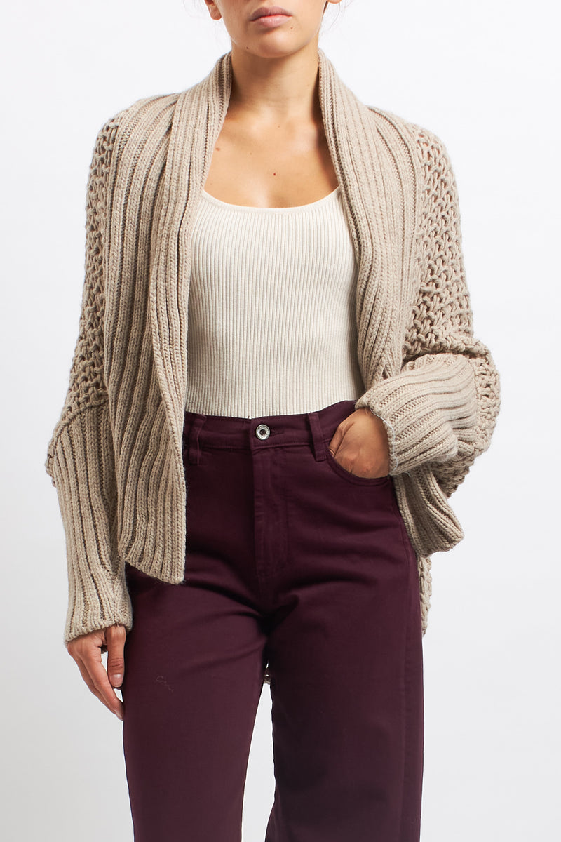 Openwork cardigan